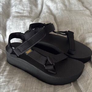Teva Black Platform Sandals